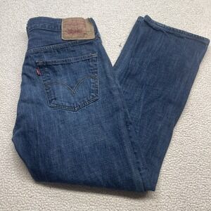Levi's Jeans Mens 36x30 Blue 501 Original Fit Straight Leg Button Fly Denim